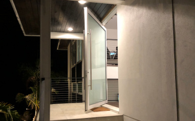 aluminum pivot door
