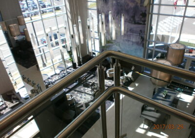 Embassy Suites, Stainless Steel Post Railing w/ Glass Infill (Commercial, Charlotte)