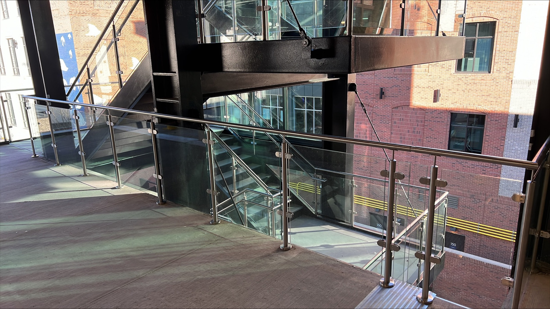 commercial glass railing in raleigh nc